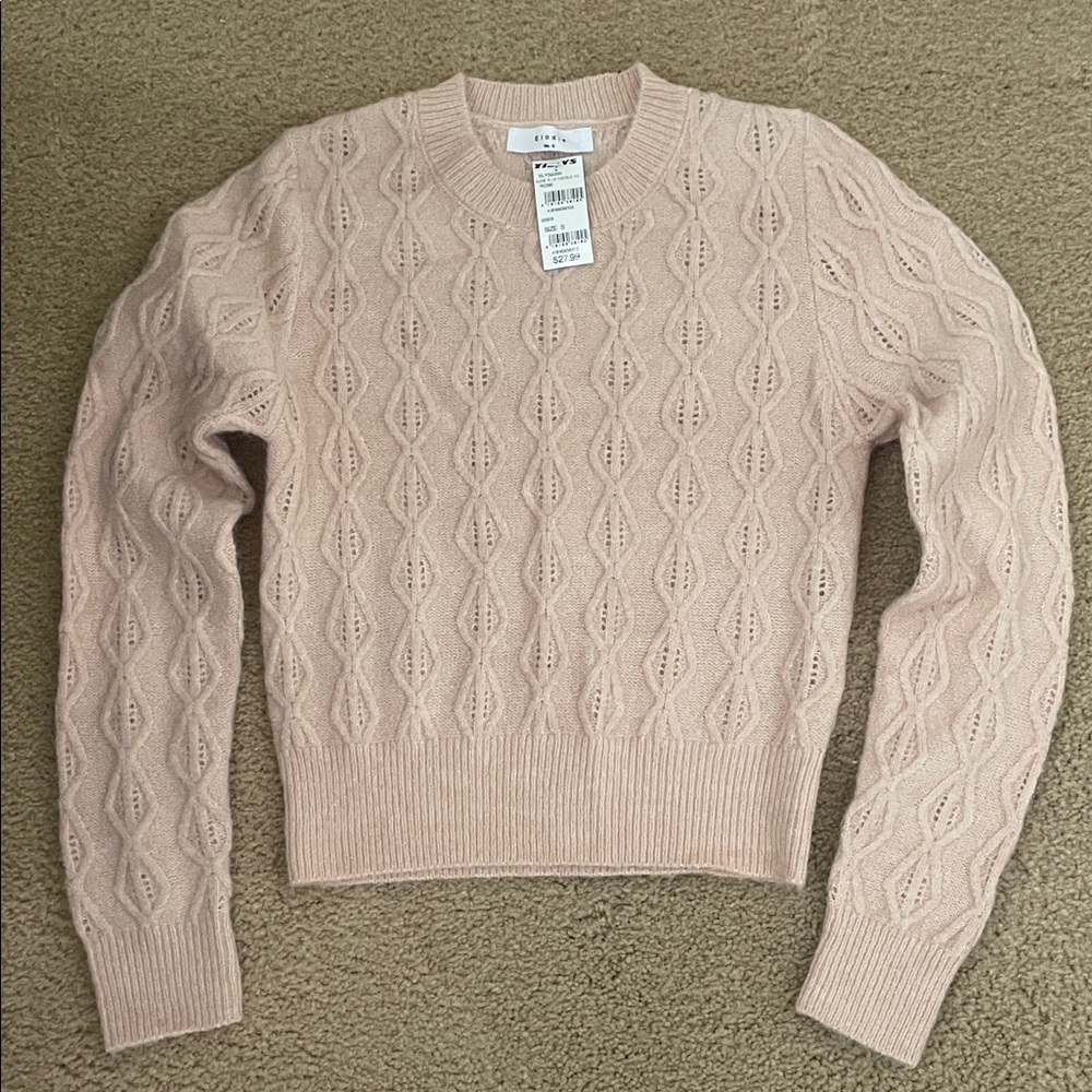 Elodie Blush Knit Girls Sweater.